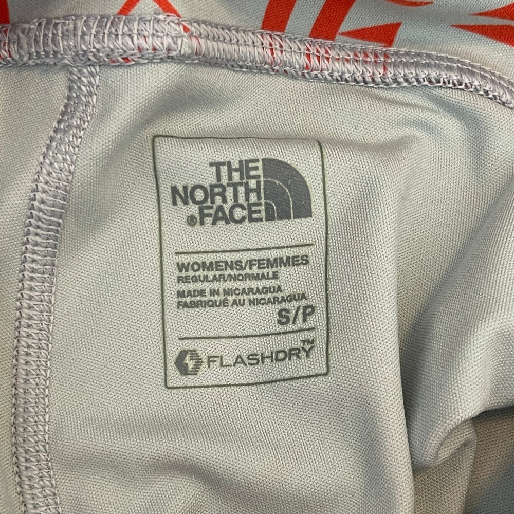 The North Face Women's Pulse Capri Leggings Sz S Ornge and Gray Aztec Print - Picture 4 of 12